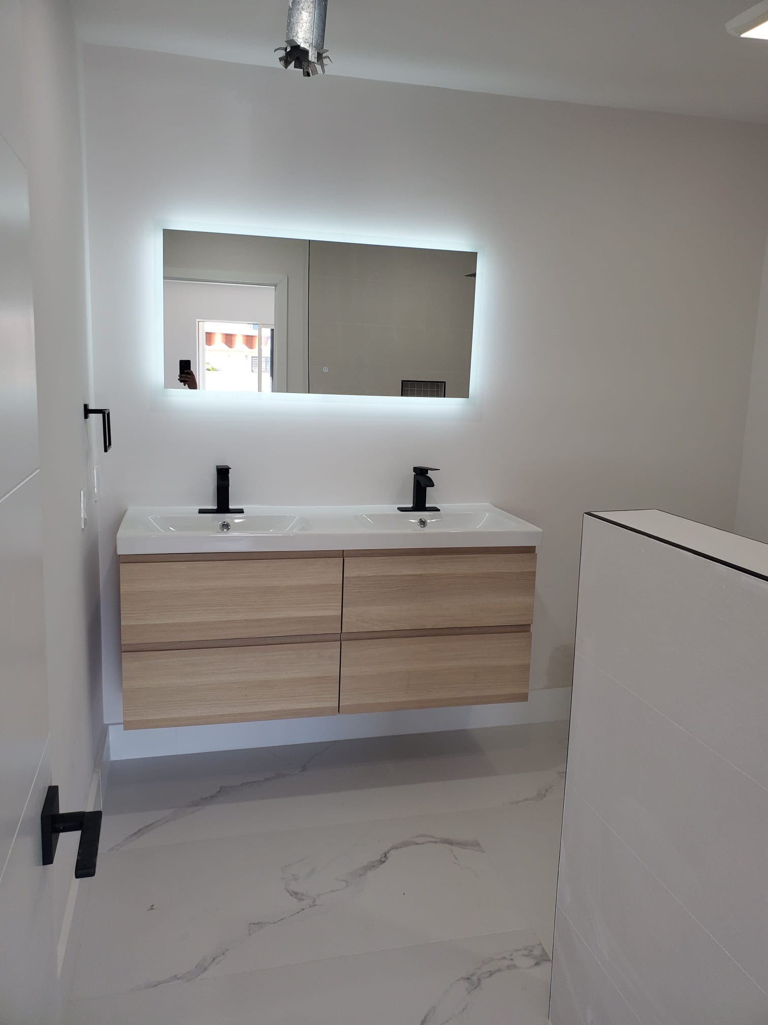 Custom bathroom vanity with premium finishes